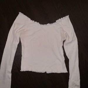 John Galt off the shoulder crop top